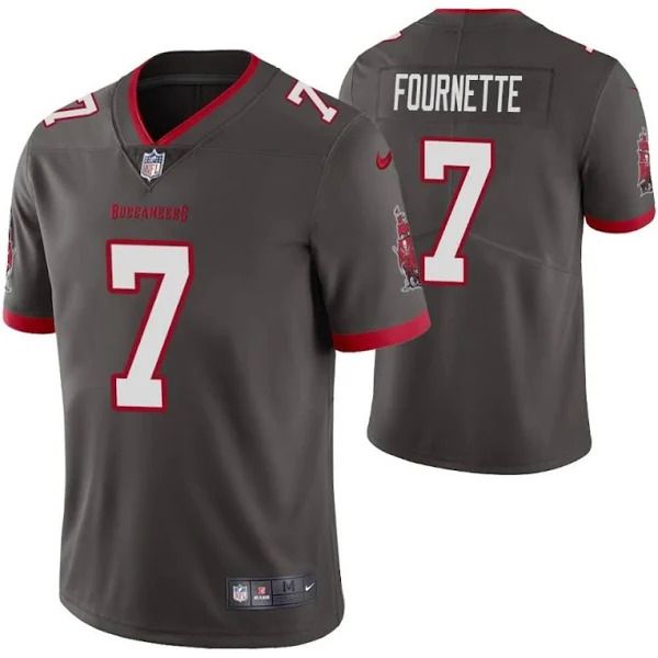 Men Tampa Bay Buccaneers #7 Leonard Fournette Nike Pewter Vapor Limited NFL Jersey